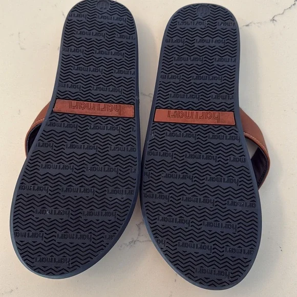 Hari Mari Clipper Tan Men’s Flip Flops US Size 11 EUR 44 New - Picture 10 of 12